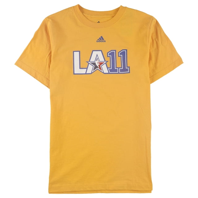 adidas LA 11 Camiseta gráfica para hombre, amarillo, mediano