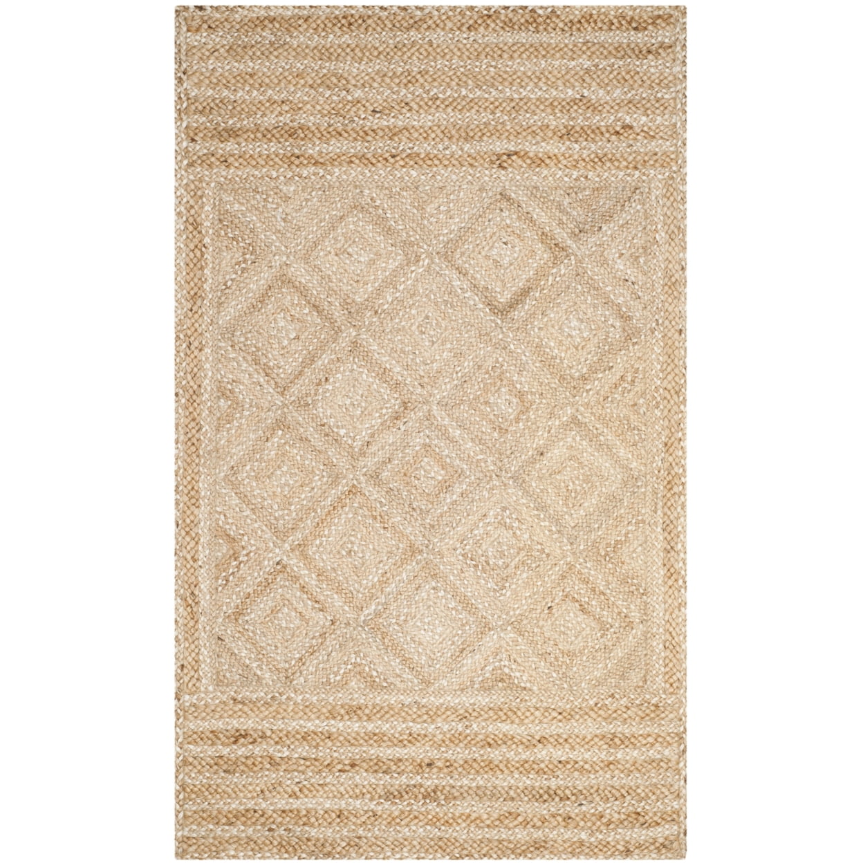 SAFAVIEH Natural Fiber Hilda Braided Jute Area Rug, Natural, 8' x 10'