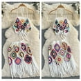 thumbnail image 4 of Yokua Women Bohemian Hollowed Crochet Knit Halterneck Crop Top and Tassels Skirt Set, 4 of 14