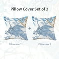 thumbnail image 3 of Chinoiserie Pillow Covers 18x18 Set of 2,Blue and White Pillow Covers Outdoor Decorative Linen Pillow Covers for Couch Bed Sofa Cushion Farmhouse Pillowcases, 3 of 6