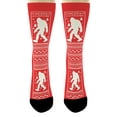 thumbnail image 4 of ThisWear Funny Christmas Socks Merry Squatchin Sasquatch Socks Yeti Winter Socks 2-Pair Novelty Crew Socks, 4 of 5