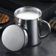 thumbnail image 1 of RV Tazas de café de acero inoxidable de 200 ml, taza térmica, tazas para beber de doble pared con tapa, taza de cerveza para senderismo y acampada Rojo Verde, 1 of 5