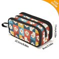 thumbnail image 4 of FORMRS Pencil Case with 3 Compartments Zipper Pouch, Elementary School Level and up, Yellow Checkered Daisy, 4 of 8