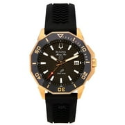 BULOVA Men's Marine Star Black Silicone Strap Watch 43mm