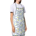 thumbnail image 4 of Fuzoiu Tennis Rackets And Balls Print Kitchen Cooking Aprons,Kitchen Cooking BBQ Aprons,Chef Apron with 2 Pockets for Men Women,Art Aprons for Painting Pottery Ceramics, 4 of 7