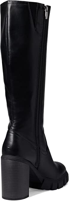 Nine West Kani3 Black3 Chunky Stacked Block Heeled Knee High