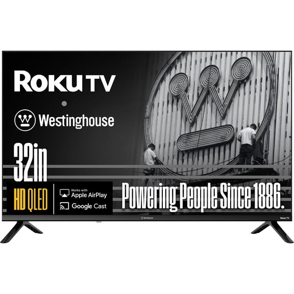 Westinghouse Roku TV - 32 In Smart TV, HD QLED Television w/Dolby Digital , Wi-Fi & Mobile App Connectivity, Flat Screen, Bluetooth, Compatible w/Apple AirPlay, Alexa, & Google Assistant (2025 Model)