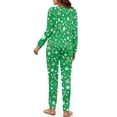 thumbnail image 5 of Tutolipy Christmas Pajama Set Snowflake Printed Sleepwear Cozy Pjs Set Long Sleeve Tops Jogger Pants Pajama Sets, L, 5 of 7
