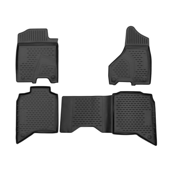OMAC Floor Mats Liner for Dodge Ram Quad Cab 2500/3500 2019-2024 All-Weather 4x