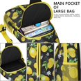 thumbnail image 3 of Fresh Yellow Lemon Print Sling Backpack, Cute Summer Fruit Design Crossbody Daypack with Retro Vintage Floral Patterns, Lightweight and Durable, 3 of 5