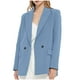 thumbnail image 2 of Abrigo y chaquetas casuales de manga larga sin capucha para mujer, abrigo de traje con botones de manga larga de color liso a la moda, abrigo/chaqueta casual sin sombrero de manga larga para mujer, 2 of 5