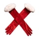 thumbnail image 1 of Guantes rojos navideños Guantes de Papá Noel Elegantes para mujer Guantes de terciopelo navideños para 53cm de largo, 1 of 8