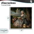 thumbnail image 4 of Stupell Industries Glam Reading Rococo Lady with Dog White Framed Giclee Art, 17 x 17, by The Wands Want, 4 of 8