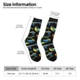 thumbnail image 2 of Wukai Colorful Skateboard Print Contrast Color Mid-tube Socks, 3D Printing Design Adult Socks, High Elastic Breathable Sports Socks, Suitable for Daily,Unisex, 2 of 6