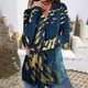 thumbnail image 4 of Blusa informal suelta con cuello en V y botones estampados para mujer Pompotops gfhjh22921, 4 of 6