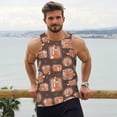 thumbnail image 6 of KLL Beautiful Fox Print Men's Muscle Gym Workout Stringer Tank Tops Bodybuilding Fitness T-Shirts Tank Tops Men-3X-Large, 6 of 7