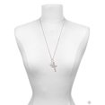 thumbnail image 3 of Delight Jewelry Precious White Heart with Baby Feet I Set You Apart Engraved Cross Zoey Necklace, 28", 3 of 4