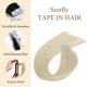 thumbnail image 2 of Extensiones de pelo Sunfly Tape ins, 50 g, rubio platino, 50 cm, 2 of 7