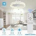 thumbnail image 4 of Oaks Aura 19.7” Integrated LED Low Profile Ceiling Fan with Remote Control and Dimmable Lighting, 4 of 8
