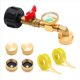 thumbnail image 1 of Adaptador de Recarga de Propano de 7 Piezas con Válvula y Juegos de Manómetros para Tanque de Propano QCC1 Adaptador de Presión de Recarga de Propano de 90 Grados, 1 of 5