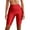 Red, variant on OSOLU High Waist Yoga Shorts For Women Neon Shiny Knee Length Running Shorts For Sports And Yoga Sessions Trendy Athletic Apparel Sports Soft Tummy Control Workout Athletic Gym Bottoms Hot Pink XL
