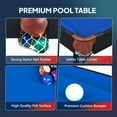 PEXMOR 4.5ft Portable Pool Table, Foldable Pool Billiard Table for Kids and Adults, Folding Pool