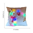 thumbnail image 5 of Christmas Lighted Throw Pillow Covers 18x18" Christmas LED Pillows 2 Modes Switching Printed Sofa Pillows Cushions Pillowcases Holiday Decorations for Sofa Couch Livingroom Bed, 5 of 7