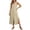 A Beige, variant on Beach Dresses Women's Fashion Solid Color V-Neck Pocket Front Breasted Loose Button Slit Dress Black L