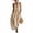 Beige, variant on Women Summer Maxi Dresses Halter Neck Cotton Linen Backless Sleeveless Casual Flowy for Vacation Wedding Guest