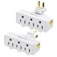 thumbnail image 1 of Cable Matters - Juego de 2 salidas de pared giratorios de 180 grados con 3 salidas, 1 of 7