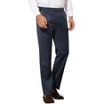 thumbnail image 5 of Pantalones de rayas INSPIRE CHIC para hombre, corte slim, pantalones formales de frente plano, 28 azul marino, 5 of 5