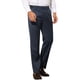 thumbnail image 5 of Pantalones de rayas INSPIRE CHIC para hombre, corte slim, pantalones formales de frente plano, 28 azul marino, 5 of 5