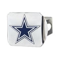 thumbnail image 1 of Fan Mat 22552 Trailer Hitch Cover  Fits 2 Inch Receiver; NFL Dallas Cowboys Color Logo; Chrome Plated; Metal, 1 of 3