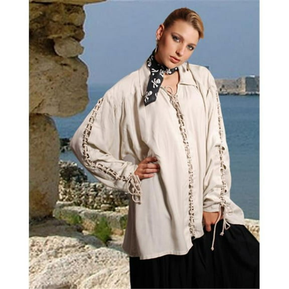 The Pirate Dressing C1034 Patrickson Shirt- Natural - Extra Large