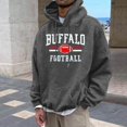 thumbnail image 2 of Men's Buffalo Football Hoodie Comfortable, Warm, and Stylish Pullover Sweatshirt with Front Pocket, 2 of 4