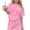Pink, variant on BXSRUTA Girls Kids Summer Outfit Round Neck Short Sleeve T-Shirt and Shorts 2 Piece Set Casual Soft Breathable Athletic Wear for Children