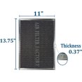 thumbnail image 2 of 11 x 13-3/4 x 3/8 Inches Range Hood Charcoal Carbon Vent Filter 2-Pack, 2 of 6