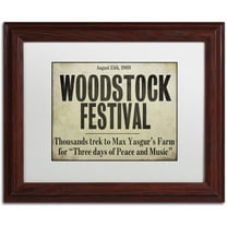 Trademark Fine Art "Woodstock" Canvas Art by Color Bakery White Matte, Wood Frame