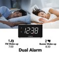 iTOMA Alarm Clock with Bluetooth, FM Radio, Dual Alarm, USB