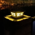 thumbnail image 3 of Solar Post Lights Outdoor, Solar Lamp Post Cap Lights for Wood Fence Posts Pathway - black (leaf), 3 of 5