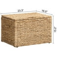 thumbnail image 5 of eHemco Heavy-duty Water Hyacinth Wicker Storage Trunk with Metal Frame, 23.3 by 16.5 by 15.2 Inches, Natural, 5 of 8