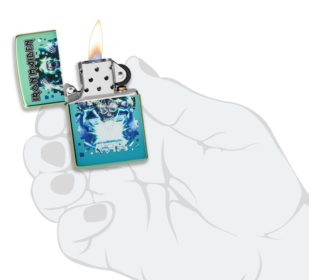 Zippo Iron Maiden High Polish Teal Pocket Lighter