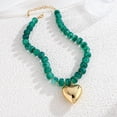 thumbnail image 5 of Leaf Resin Chunky Beaded Necklace for Women, Simple Modern Style Necklace Jewelry Accessory, 5 of 11