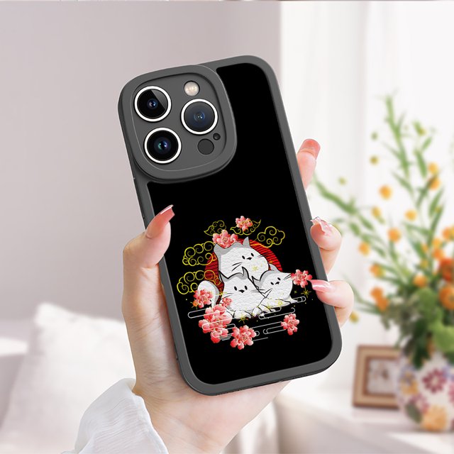 Personalice su iPhone con una elegante y protectora funda de goma TPU con patrón de dibujos animados para teléfono