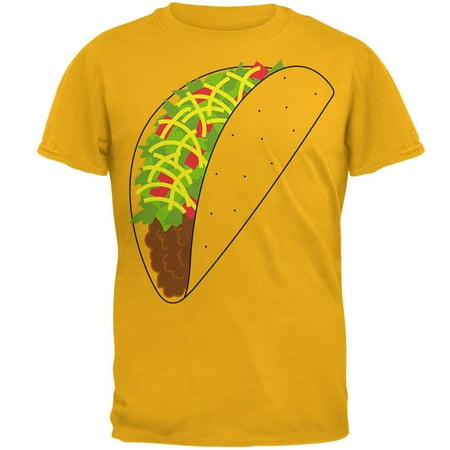 Halloween Taco Food Costume Mens T Shirt Gold