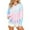 Pink#E, variant on HAPIMO Sales Sweatshirt for Women Long Sleeve Gradient Color Ombre Striped Patchwork Sweatshirt Casual Pocket Hooded Drawstring Pullover Tops Teen Girls Fashion Clothes Blue L