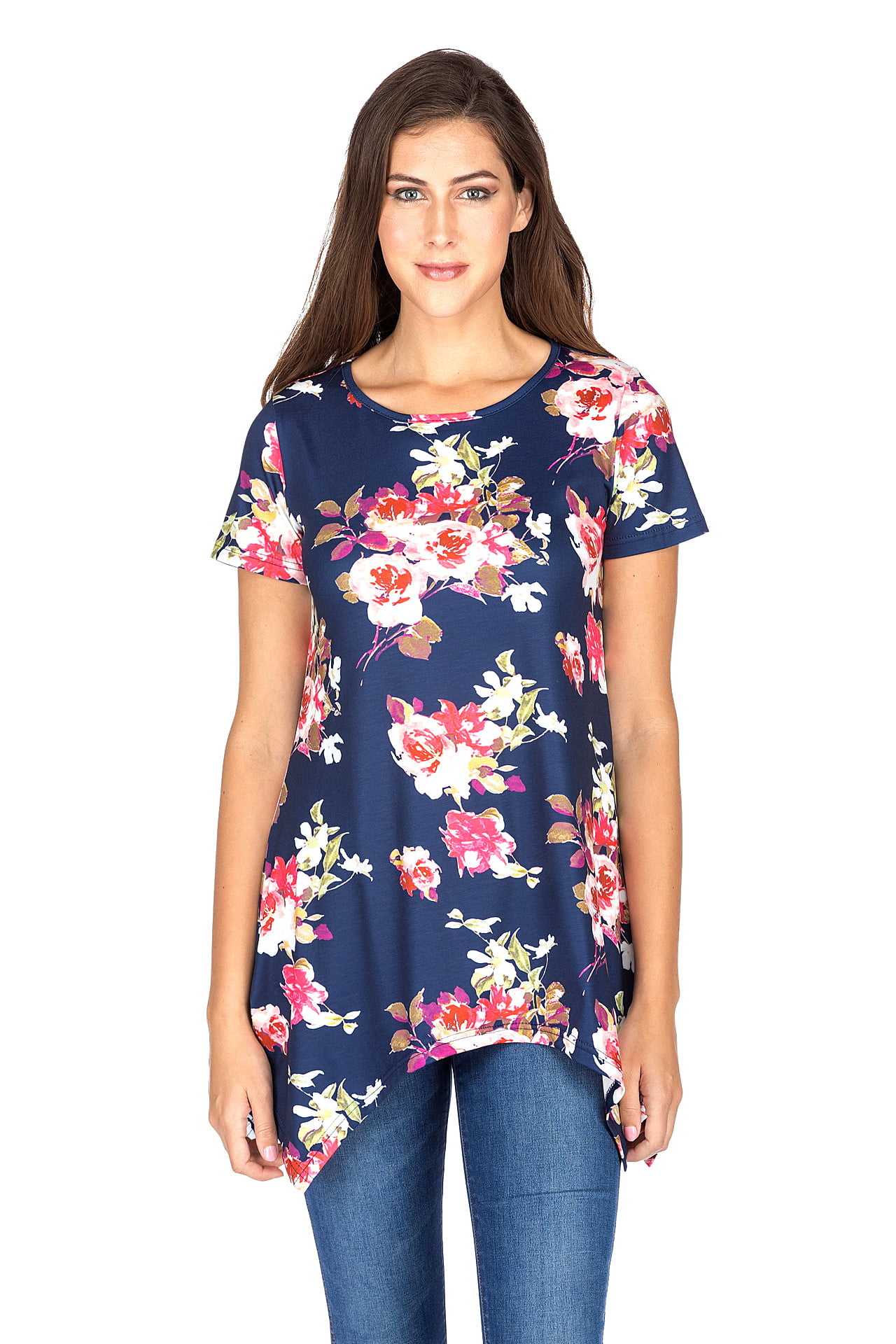 Women's Floral Tunic Top - Walmart.com