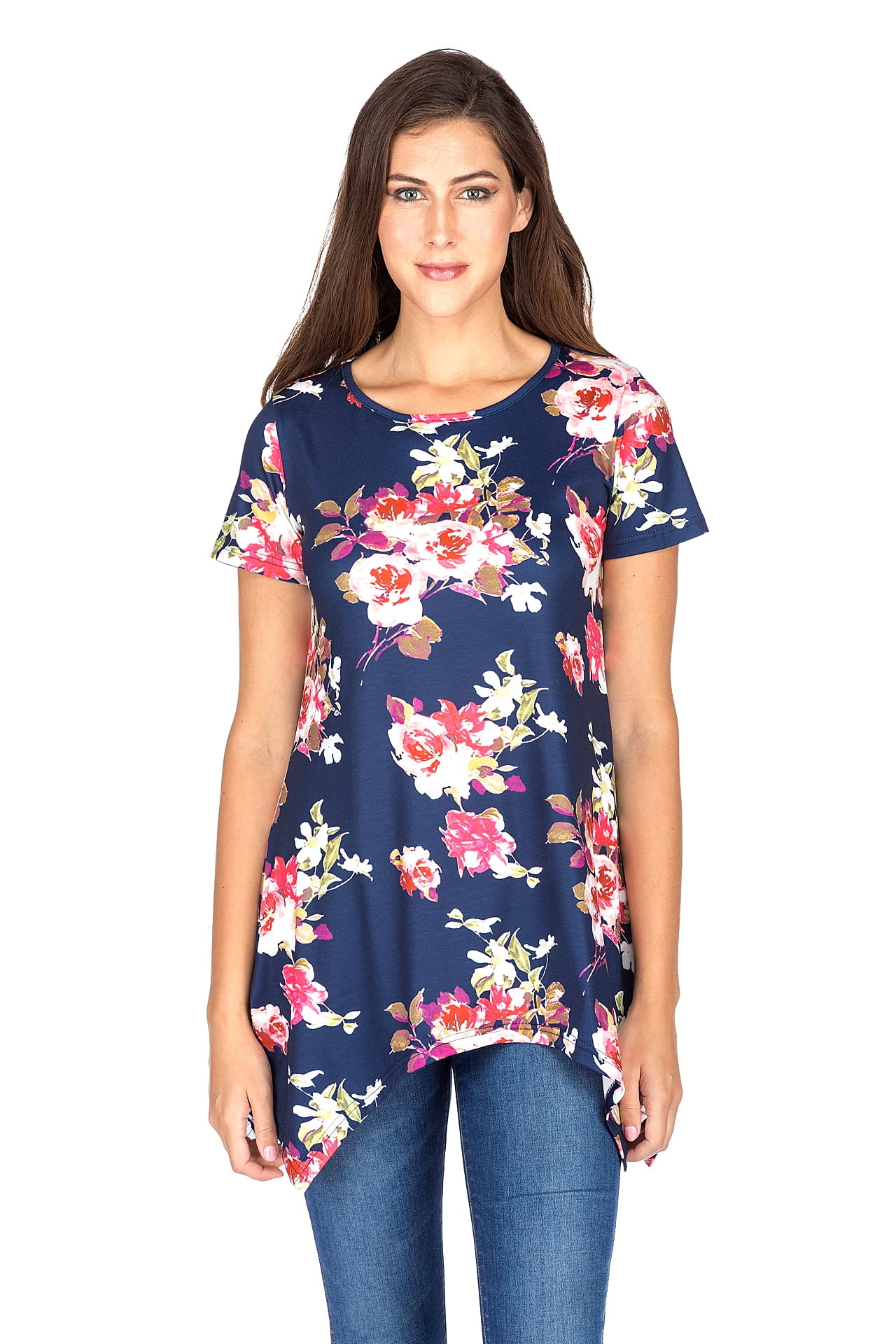 Haute Edition Women's Floral Tunic Top
