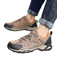 thumbnail image 3 of Mens Shoes,Fashionable Pattern Sports Sneakers for Outdoor Mountaineering Travel with Thick Comfortable Sole and Secure Lace Up Design,Shoes for Men,Brown,10, 3 of 9