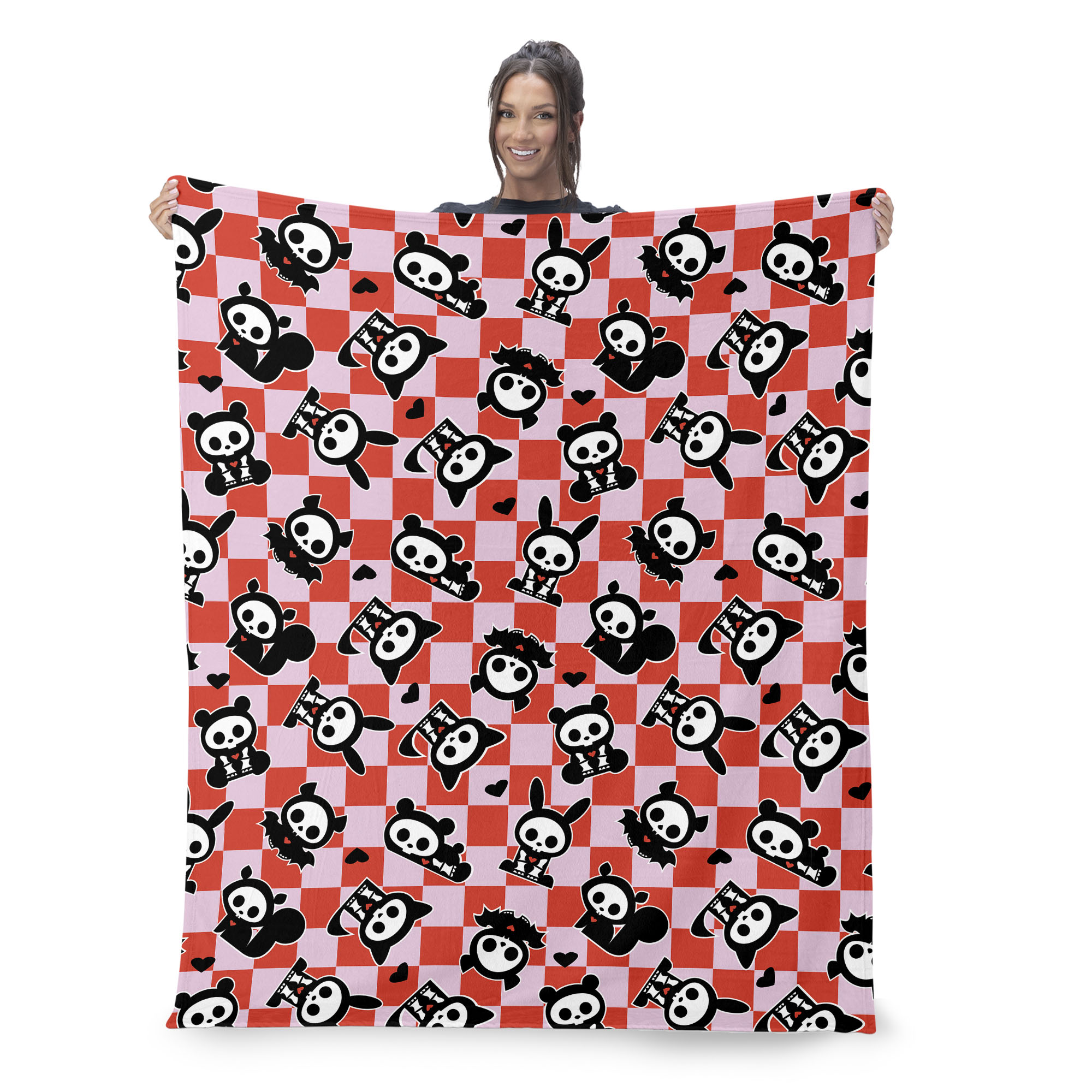 Hasbro Skelanimals Checked Skelanimals Silk Touch Throw Blanket 50x70 inches